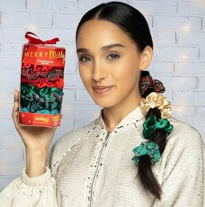 10 Hair Scrunchies - Merry Merry Collection (NEW)